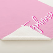 ピンクパーソナライズされた シェルパブランケット (3/4)