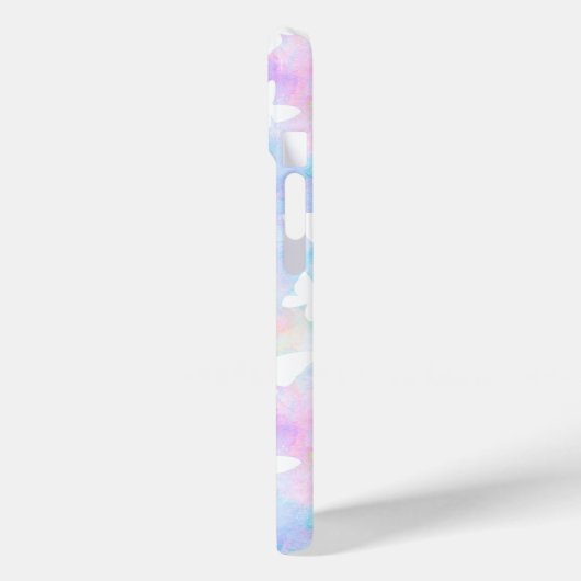 ピンクパーソナライズされた、ブルー、ホワイト蝶 Case-Mate iPhoneケース (裏面 / 左)