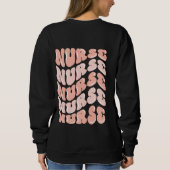 ピンクパーソナライズされたy2kナース スウェットシャツ (裏面)
