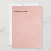 ピンクパーチメントオレンジフラワーインジャーブライダルシャワー 招待状 (裏面)