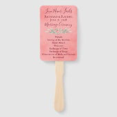 ピンクパーチメントフローラ ハンドファン (正面)