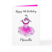 ピンクパーティードレス 絵を描いたアートの女の子の誕生日