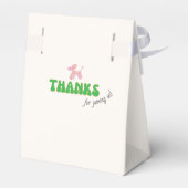 ピンクパーティーバルーンアニマル4th誕生日パーティー フェイバーボックス (裏面サイド)