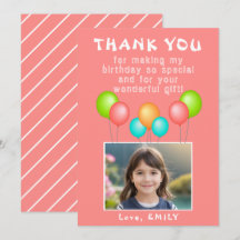 ピンクパーティーバルーン女の子誕生日写真