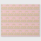 ピンクパーティーバルーンkidハッピーバースデー ラッピングペーパー (フラット)