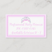 ピンクパーティープリンセス名刺 名刺 (裏面)