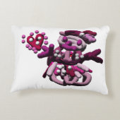 ピンクパーティー雪だるま アクセントクッション (裏面)