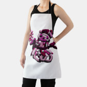 ピンクパーティー雪だるま エプロン (インサイチュ)