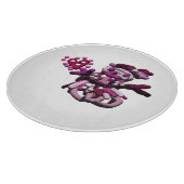 ピンクパーティー雪だるま カッティングボード (角)