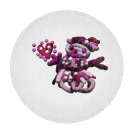 ピンクパーティー雪だるま カッティングボード