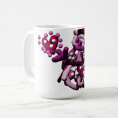 ピンクパーティー雪だるま コーヒーマグカップ (正面左)