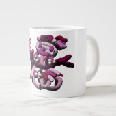 ピンクパーティー雪だるま ジャンボコーヒーマグカップ (正面右)