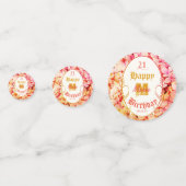 ピンクパーティー21歳エレガントモダンフローラ コンフェッティ (正面)