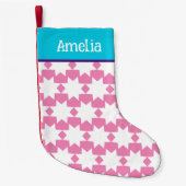 ピンクパーフェクトカスタマイズスクリスマスストッキング スモールクリスマスストッキング (正面)