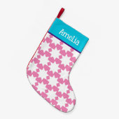 ピンクパーフェクトカスタマイズスクリスマスストッキング スモールクリスマスストッキング (正面 (吊り時))