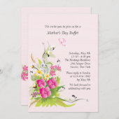 ピンクパーフェクトフローラ招待状 招待状 (正面/裏面)