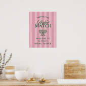 ピンクパーフェクトマッチテニスブライダルシャワーへようこそ ポスター (キッチン)