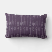 ピンクパープルとブラックユニコーン&矢印パターン ランバークッション (裏面)