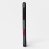 ピンクパープルとブラックレザー Case-Mate iPhoneケース (裏面/左)