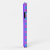 ピンクパープルとブルーチェックタータンチェック、 Case-Mate iPhoneケース (裏面/右)