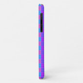 ピンクパープルとブルーチェックタータンチェック、 Case-Mate iPhoneケース (裏面/左)
