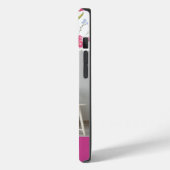 ピンクパープルのオーダーネーム入り水彩野の花 Case-Mate iPhoneケース (裏面 / 左)