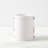 ピンクパープルのユニコーンの頭 コーヒーマグカップ (中央)