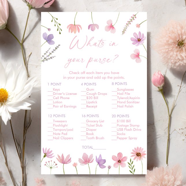 ピンクパープルのワイルドフラワーあなたの財布のゲームの中に何がある (クリエイターアップロード済み)