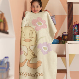 ピンクパープルの花をピンクに シェルパブランケット