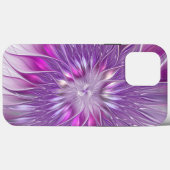 ピンクパープルの花情熱抽象フラクタルアート Case-Mate iPhoneケース (裏面 (横))