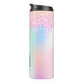 ピンクパープルはホログラフィックモノグラムを乾燥させる タンブラー (回転右)