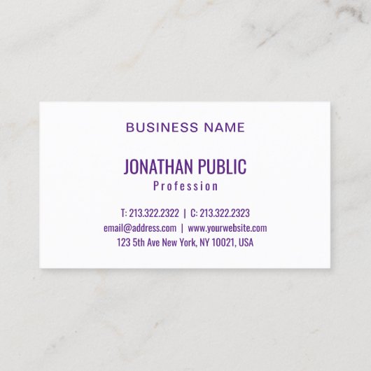 ピンクパープルイエローオレンジトレンディーモダン抽象芸術 名刺 (裏面)