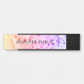 ピンクパープルイエローオレンジモダン抽象芸術トレンディー サインプレート (正面)