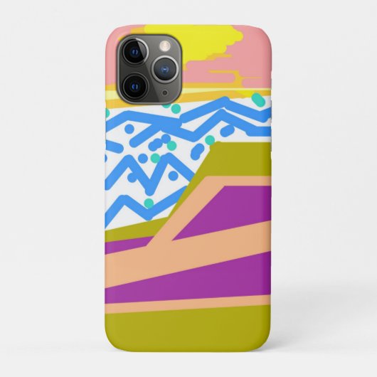 ピンクパープルイエローサンセットヨット Case-Mate iPhoneケース (裏)