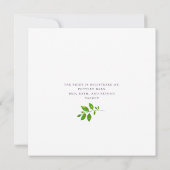 ピンクパープルイエローフローラブーケブライダルシャワー  招待状 (裏面)