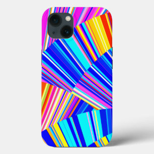 ピンクパープルイエローブルートレンディー抽象芸術 iPhone 13ケース