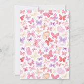 ピンクパープルイエロー蝶ありがとうノートカード (裏面)