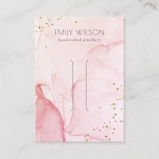 ピンクパープルウォーターのカラーテクスチャヘアクリップの表示 名刺 (正面)