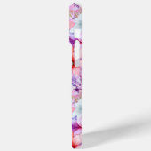 ピンクパープルウォーターの色のフローラパーソナライズされた名 Case-Mate iPhoneケース (裏面 / 左)