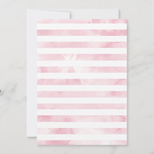 ピンクパープルウォーターカラーアイスクリームベビーシャワー サンキューカード (裏面)