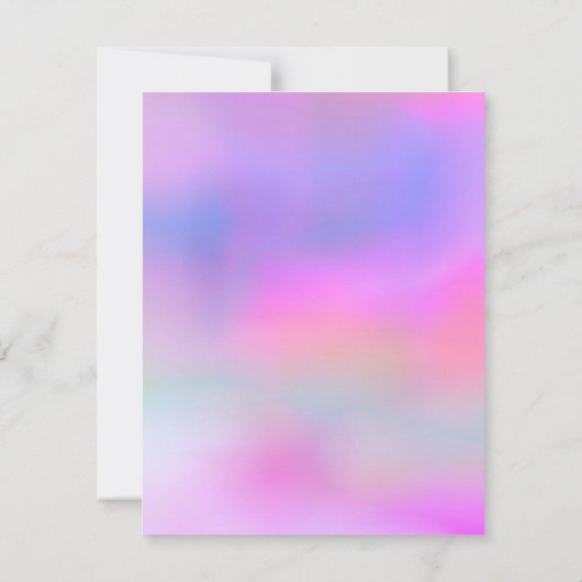 ピンクパープルウォーターカラースウィート16招待状 招待状 (裏面)