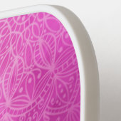 ピンクパープルウォーターカラーボホシックカスタム文字 ピックルボールラケット (左詳細)