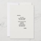 ピンクパープルウォーター色フローラ花嫁 招待状 (裏面)