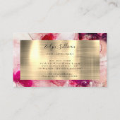 ピンクパープルウォーター色ロイヤリティカード 名刺 (裏面)