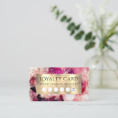 ピンクパープルウォーター色ロイヤリティカード 名刺 (スタンド正面)