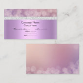 ピンクパープルエレガントバブル半光沢 名刺 (正面/裏面)