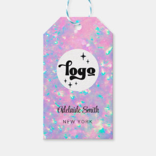 ピンクパープルオパール石ブティック製品ギフトラベル ギフトタグ