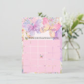 ピンクパープルオベビーバタフライベビーシャワー 招待状 (スタンド正面)