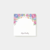 ピンクパープルオレンジフローラ – 名前の追加 ポストイット (正面)