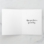 ピンクパープルカラフル明るい赤紫色フラワー誕生日 カード (内部)